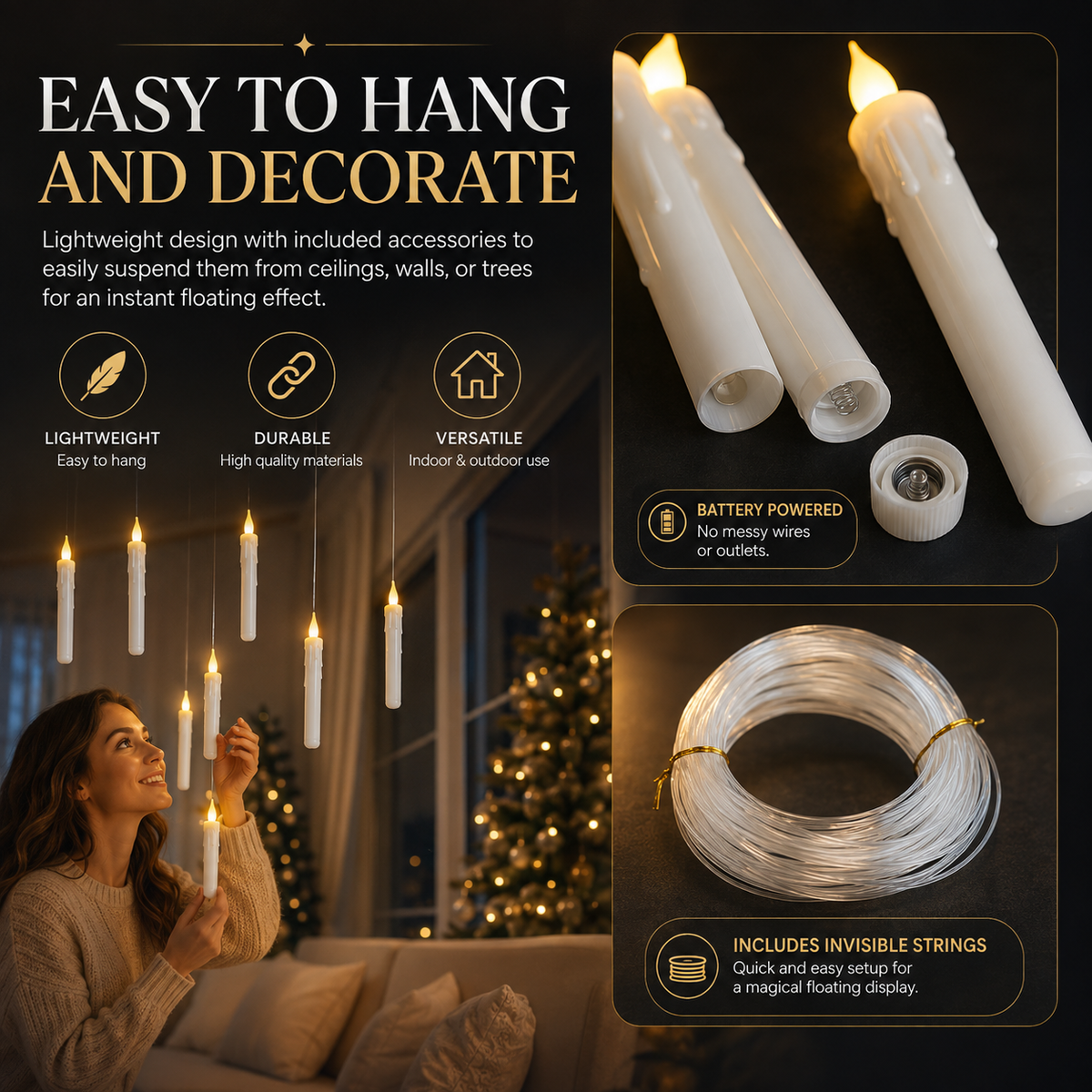 Halloween Floating Flameless Candle