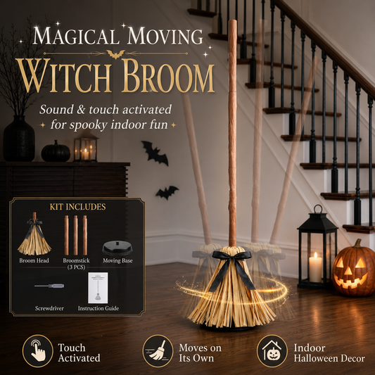 🪄Floating Witch's Broom – Haunted Dancing Broom🧙‍♀️