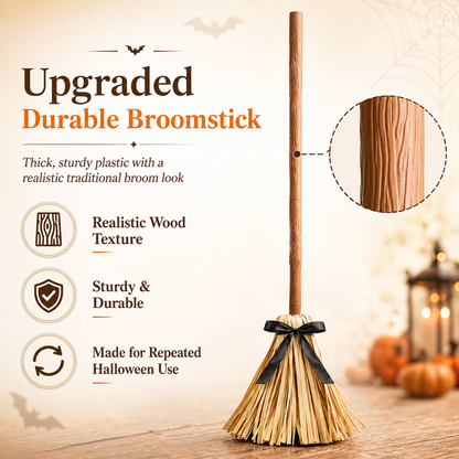🪄Floating Witch's Broom – Haunted Dancing Broom🧙‍♀️