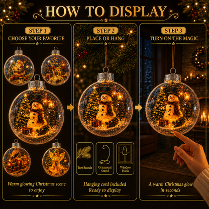 🎄Glowing Christmas Diorama Ornament 👼