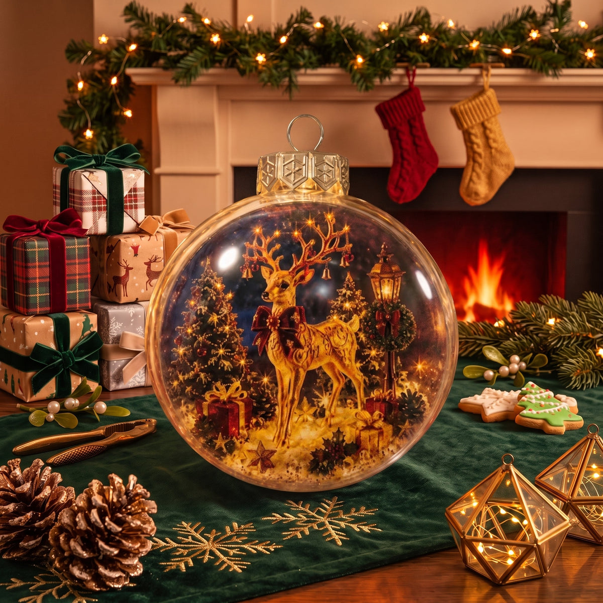 🎄Glowing Christmas Diorama Ornament 👼