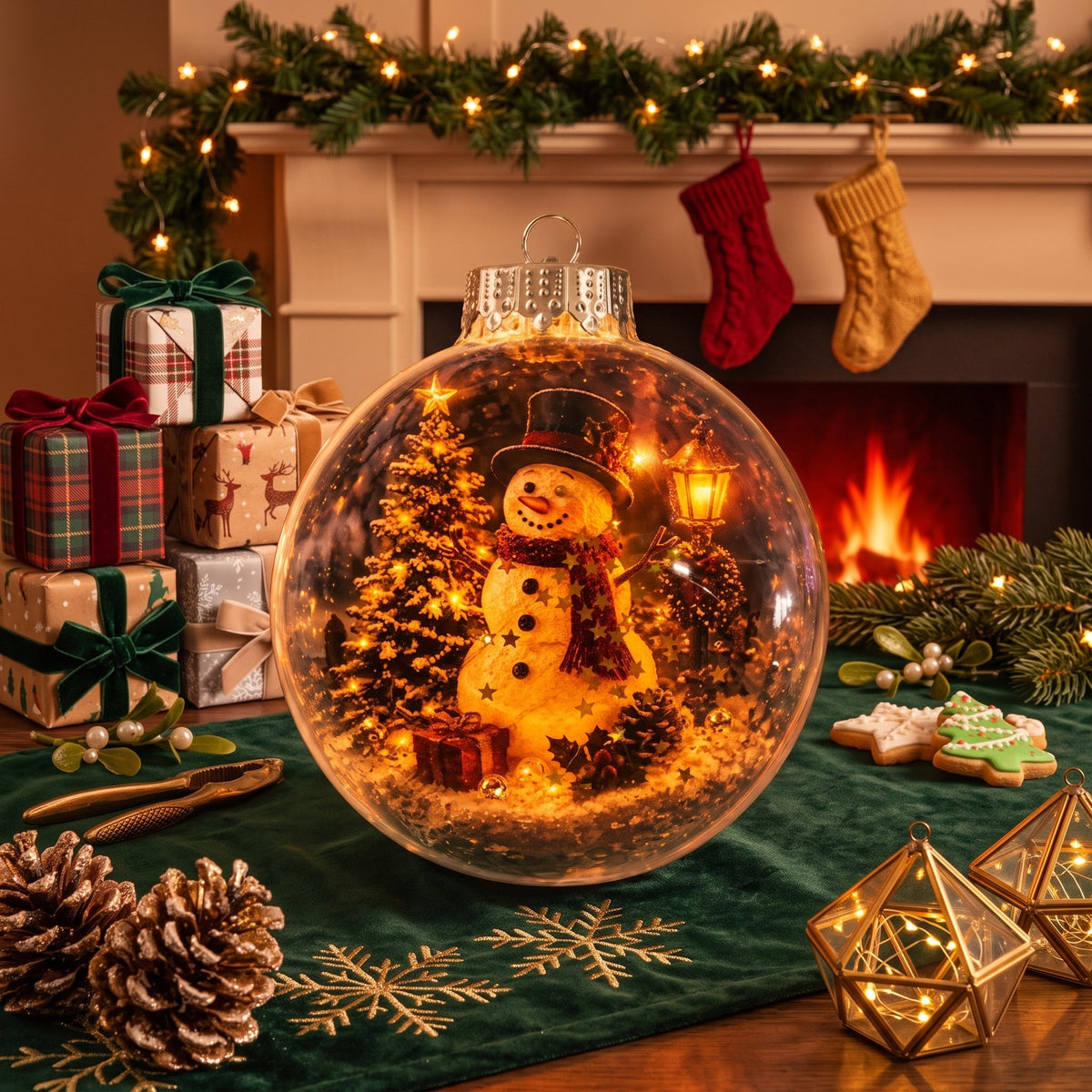 🎄Glowing Christmas Diorama Ornament 👼