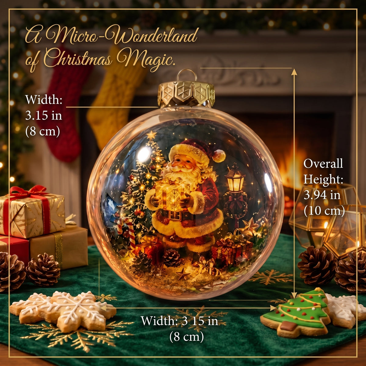 🎄Glowing Christmas Diorama Ornament 👼